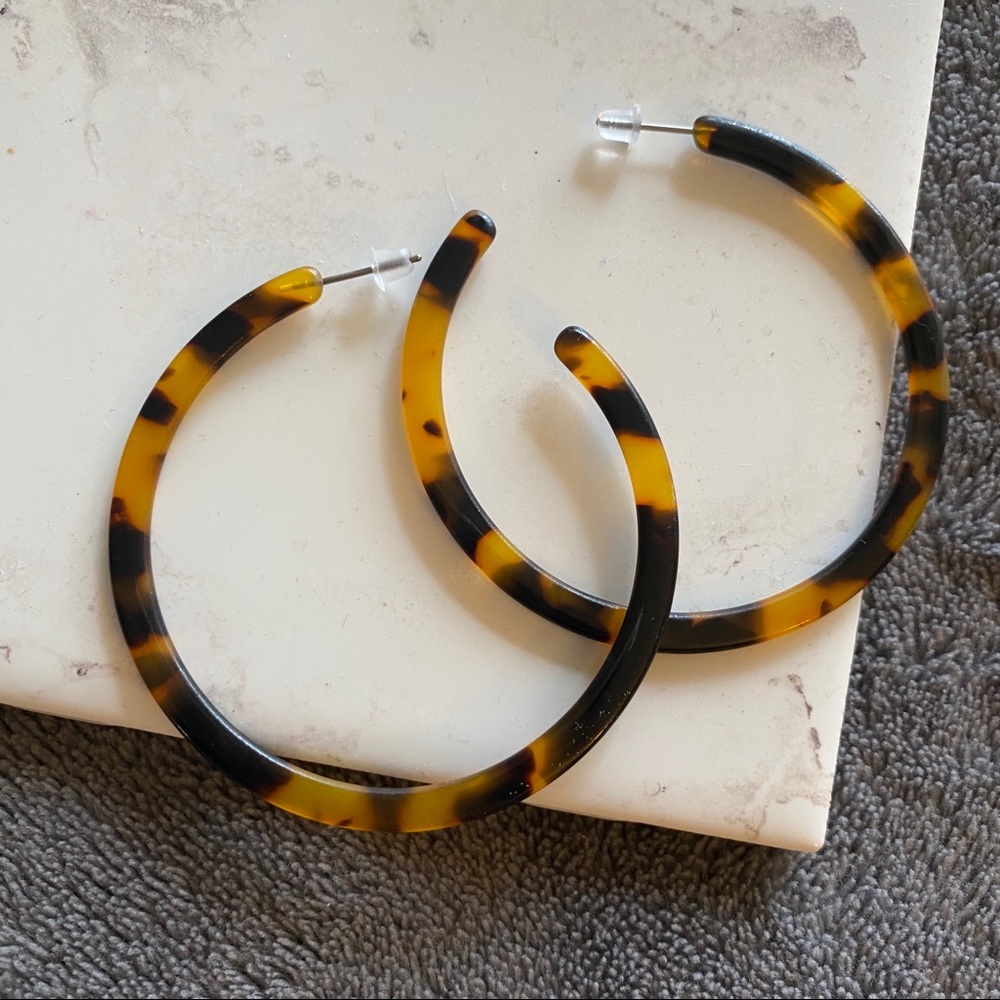 Leopard Print Hoop Earrings